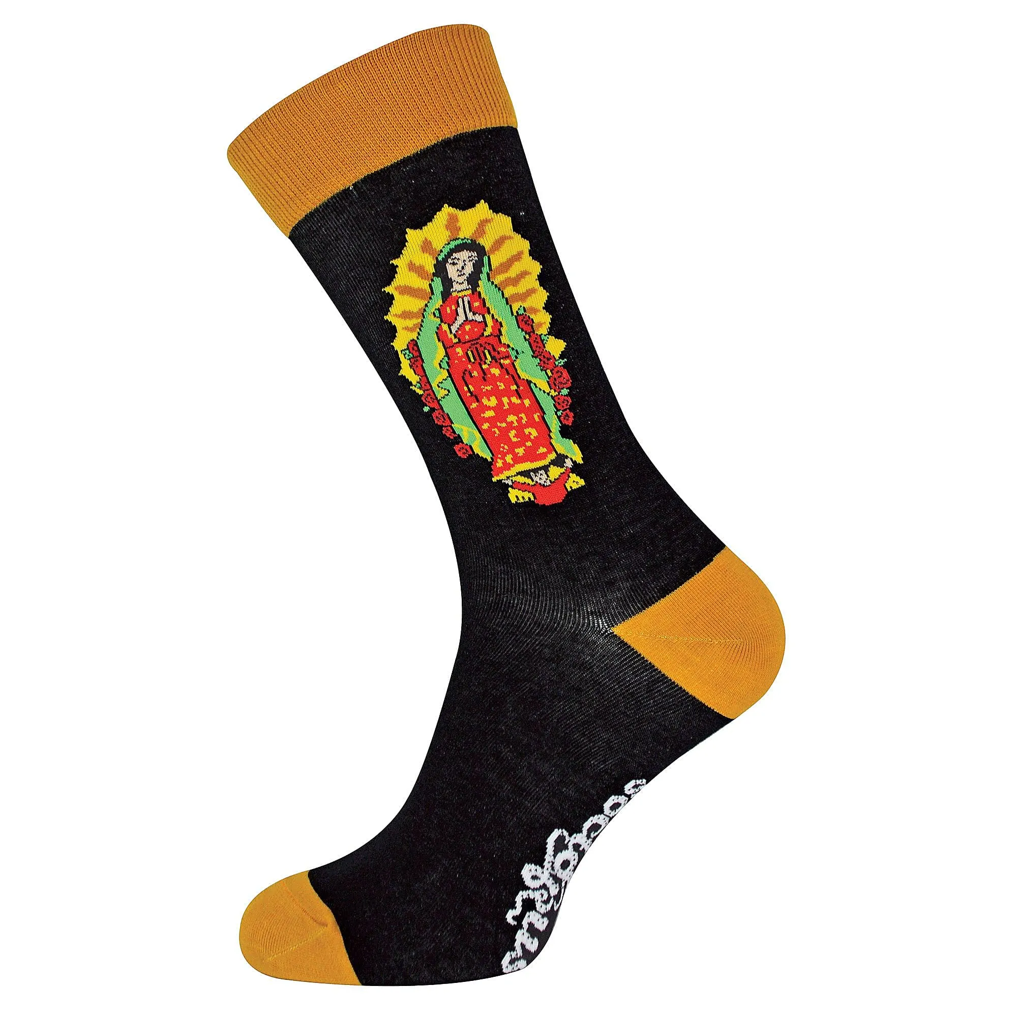 1 Pack Mens & Ladies Mary Guadalupe Crew Cotton Socks