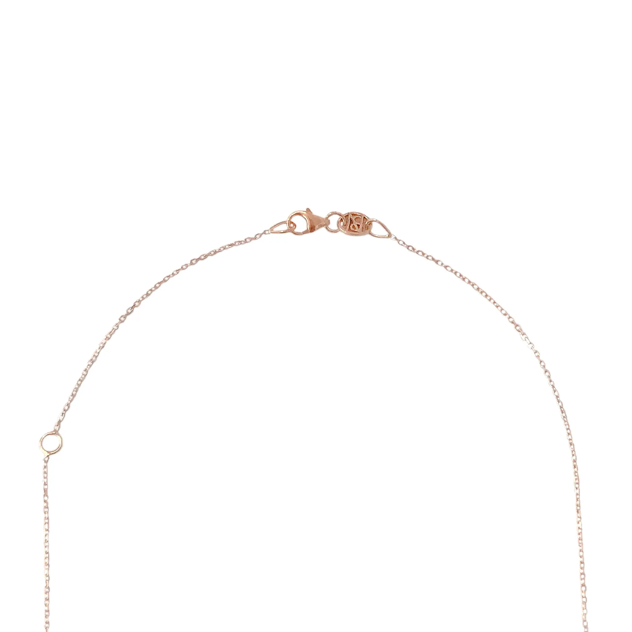 14K Gold Virgin Mary Miraculous Medal Fluted Charm Necklace