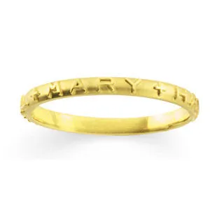 14k White Gold Prayer Ring, Size 11