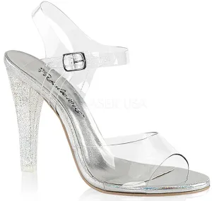 4 1/2" Heel Ankle Strap Sandal (CLEARLY-408MG Final Sale)