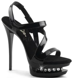 6" Rhinestone Sandal Platform (BLONDIE-R-619 Final Sale)