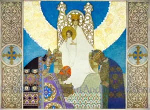 Adoration of the Magi  – by Heinrich Lefler