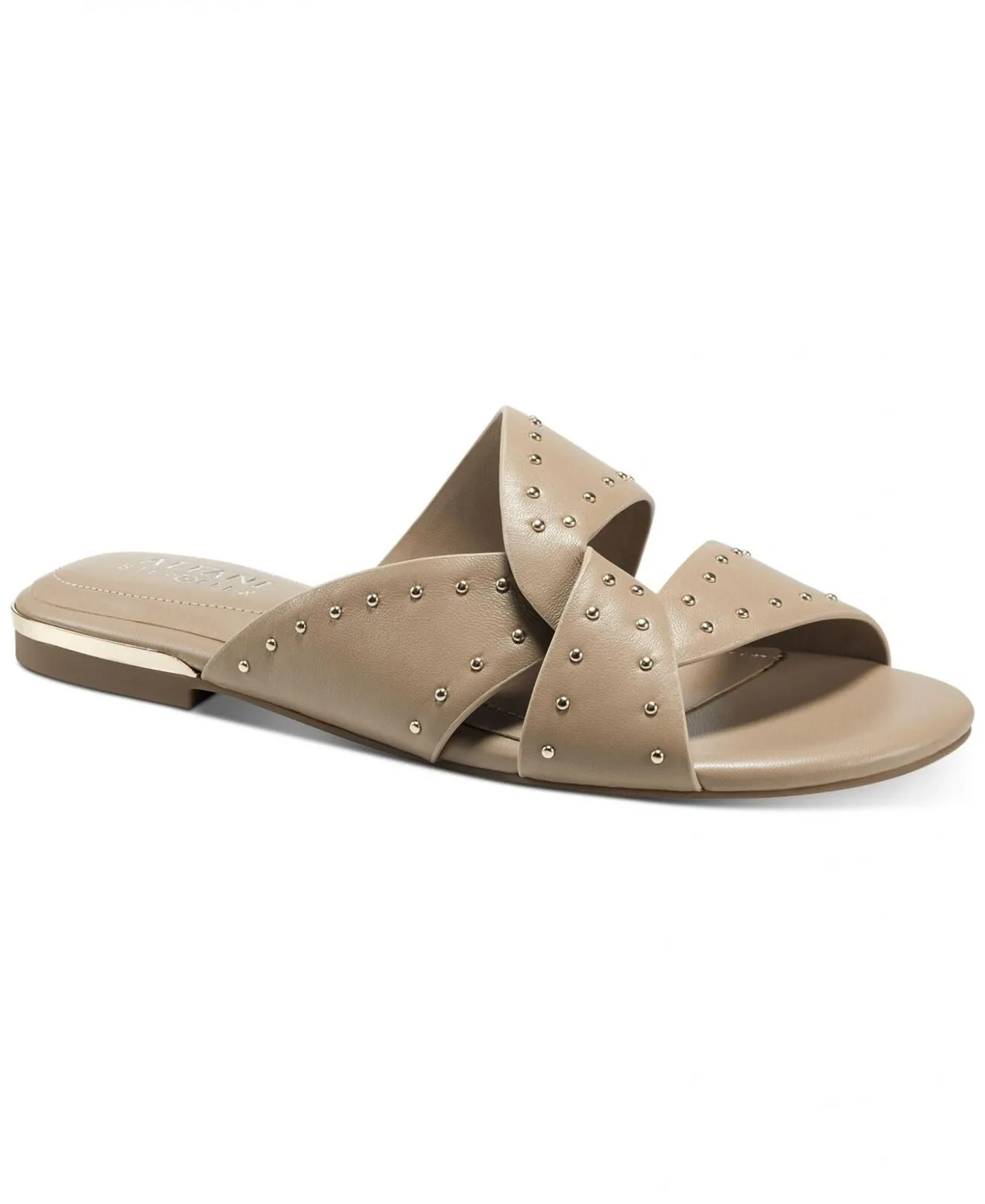 Alfani Danicah Studded Flat Sandal Amputee Replacement Left Shoe Only Brown 9.5M