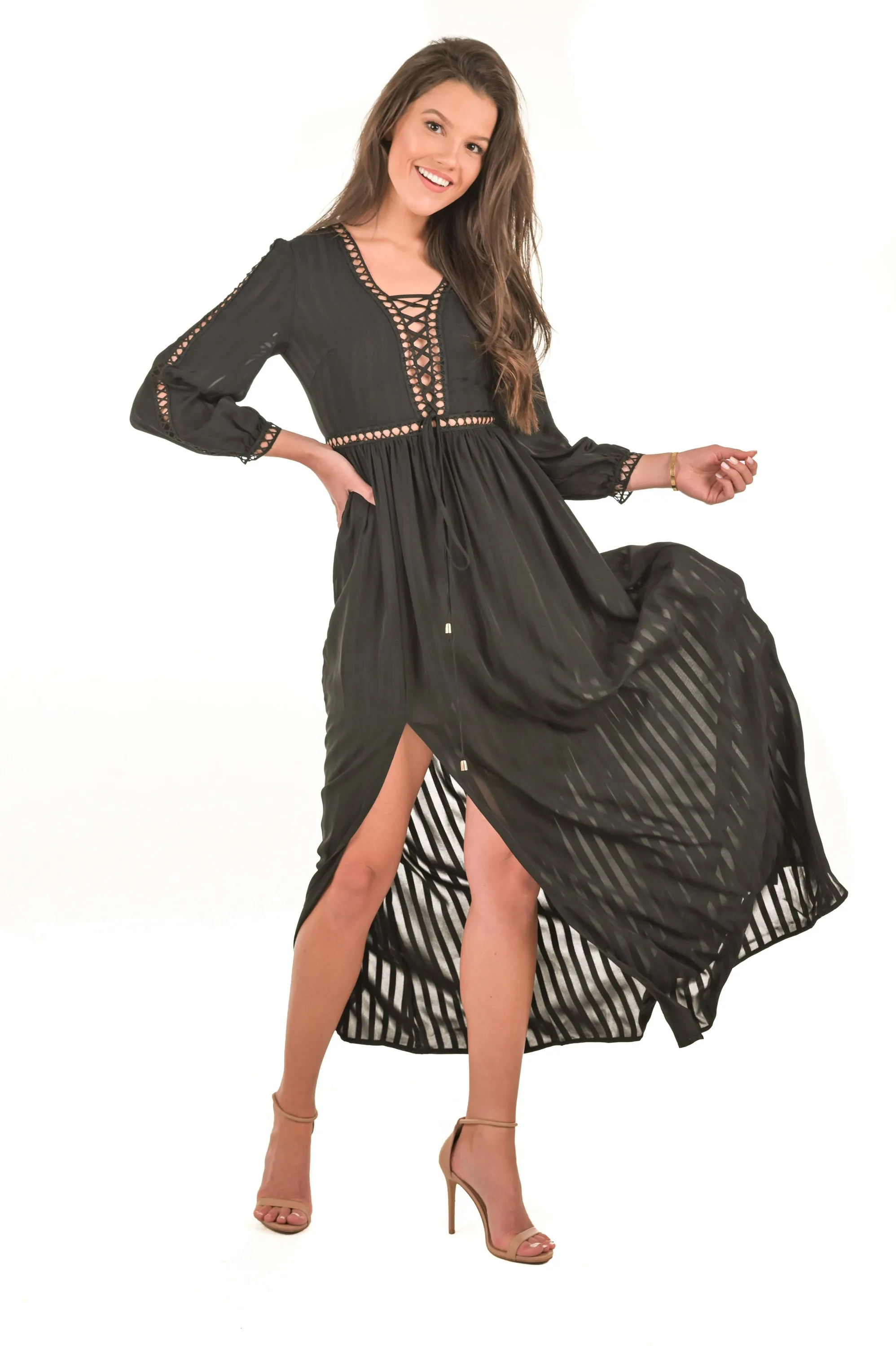 Alissa Black Maxi Dress