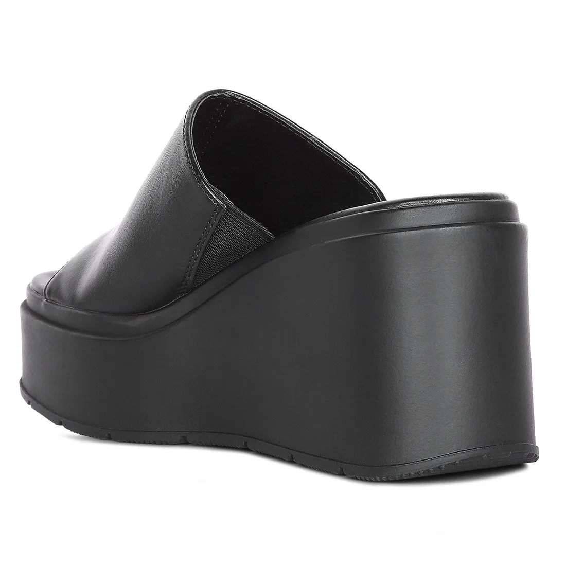 Ama Black High Casual Sandals