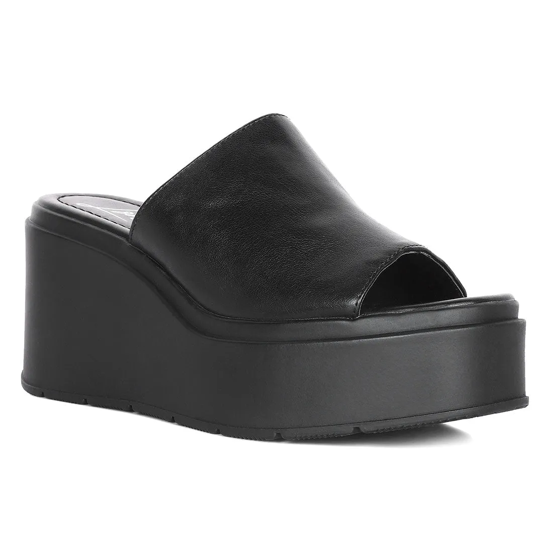 Ama Black High Casual Sandals