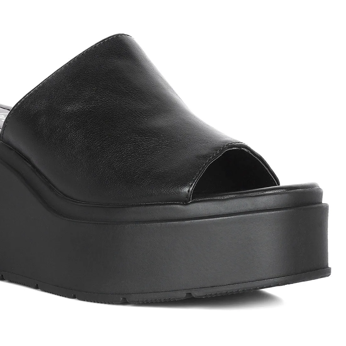 Ama Black High Casual Sandals