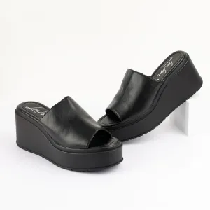 Ama Black High Casual Sandals