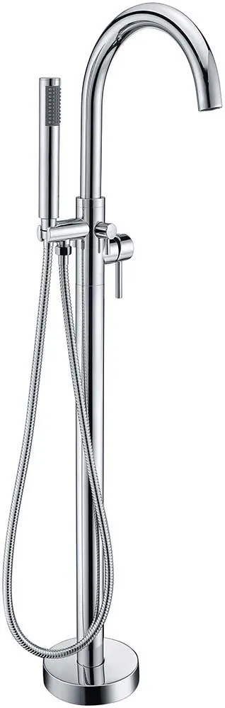 Anzzi Talyah 71 in. Acrylic Flatbottom Non-Whirlpool Bathtub with Kros Faucet and Talos 1.6 GPF Toilet