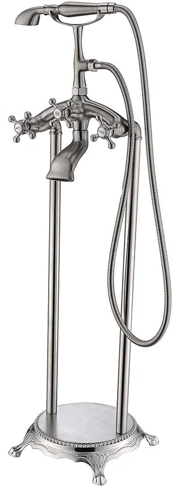 Anzzi Talyah 71 in. Acrylic Soaking Bathtub with Tugela Faucet and Cavalier 1.28 GPF Toilet