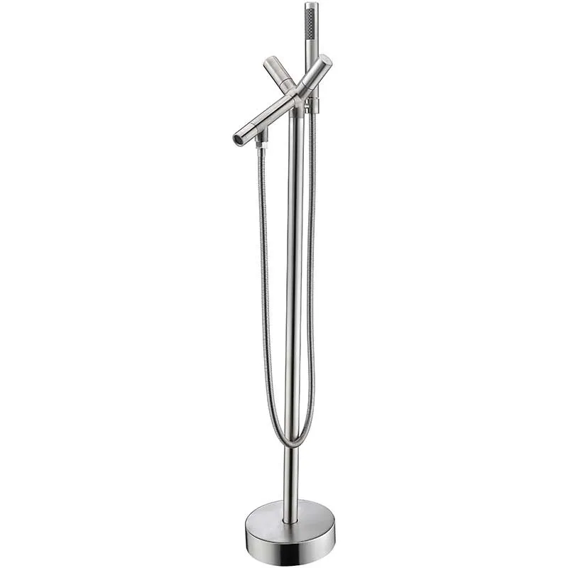Anzzi Trend 67 in. Acrylic Flatbottom Non-Whirlpool Bathtub with Havasu Faucet and Talos 1.6 GPF Toilet