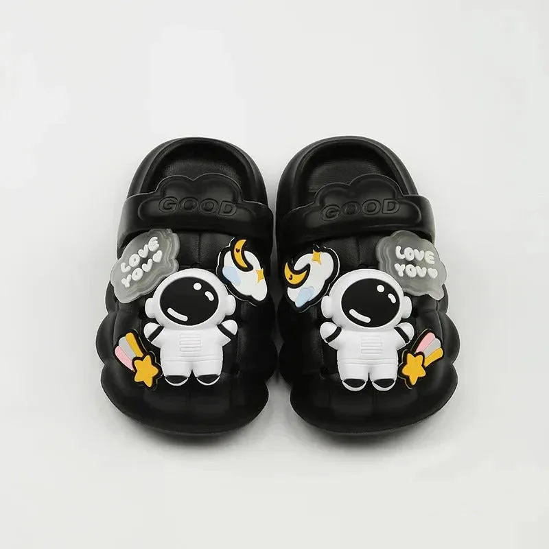 Astronaut Kids Slippers With 3D Stickers