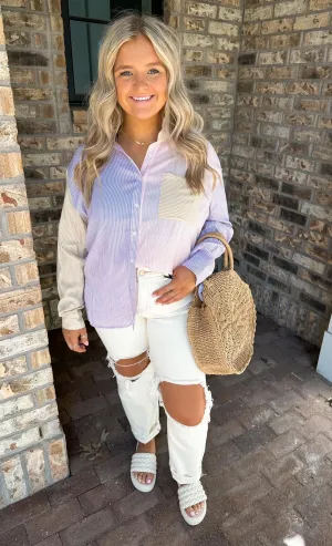 Beach Town Button Down Top