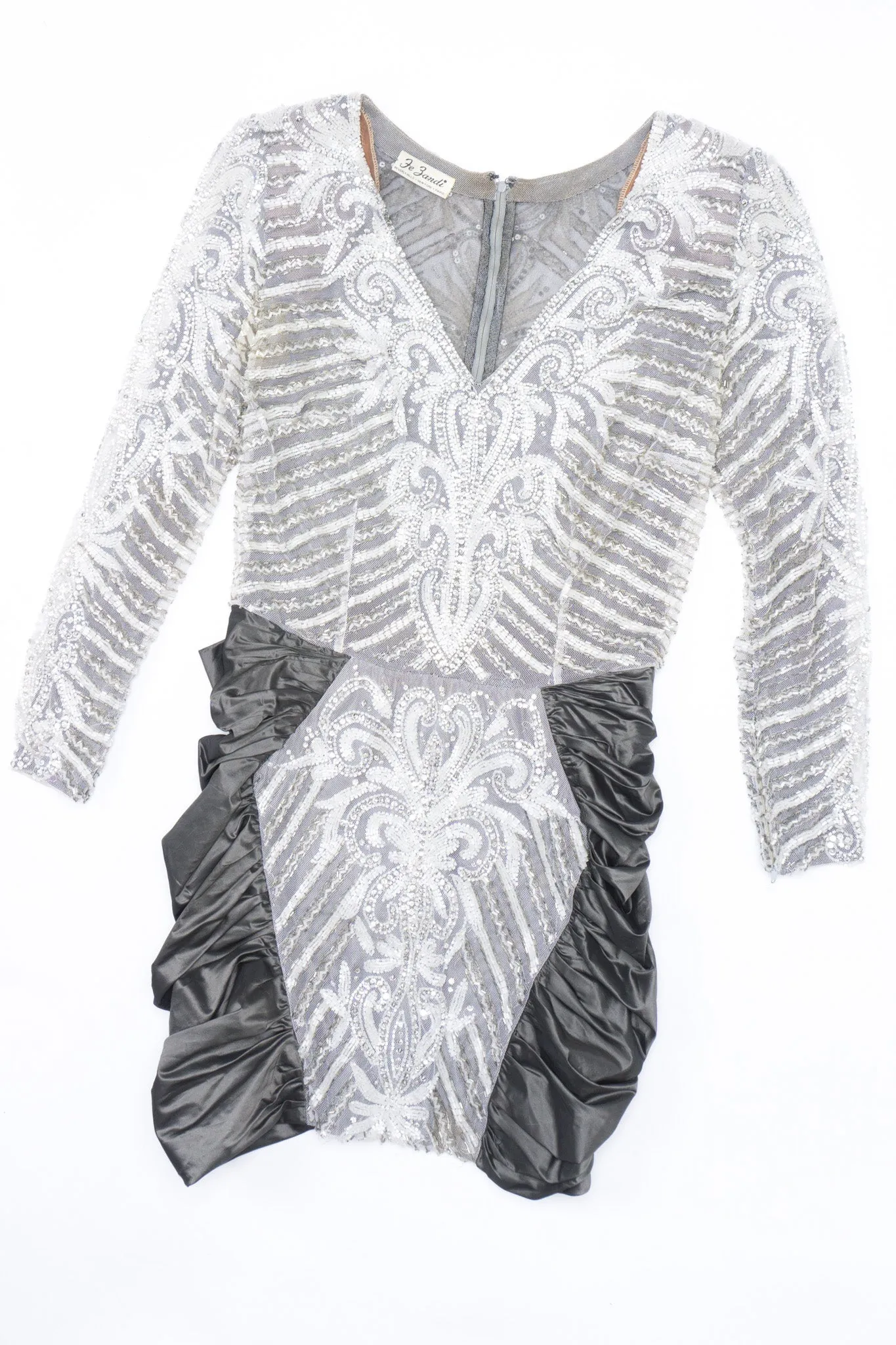 Beaded Bow Back Mini Dress