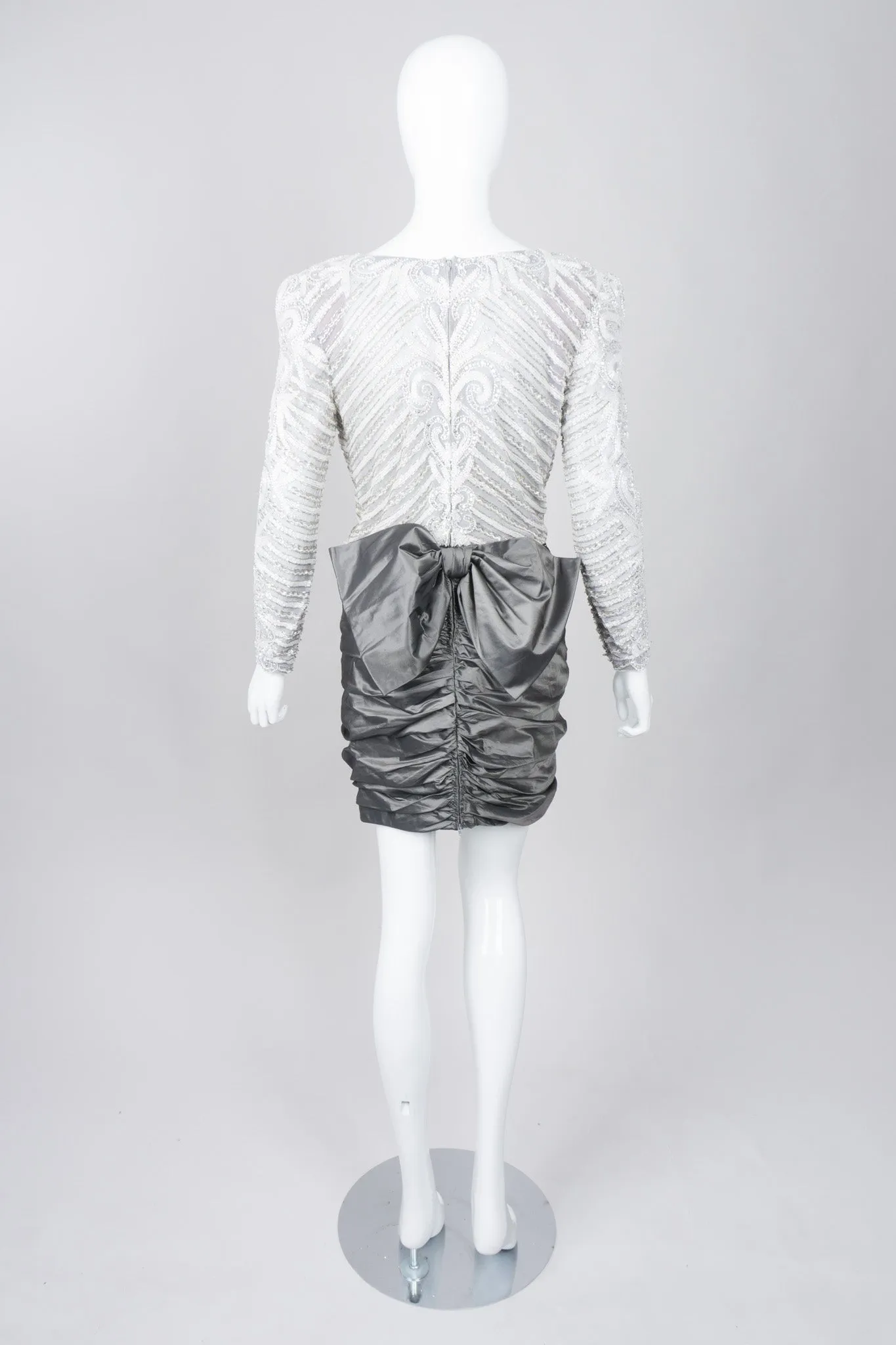 Beaded Bow Back Mini Dress