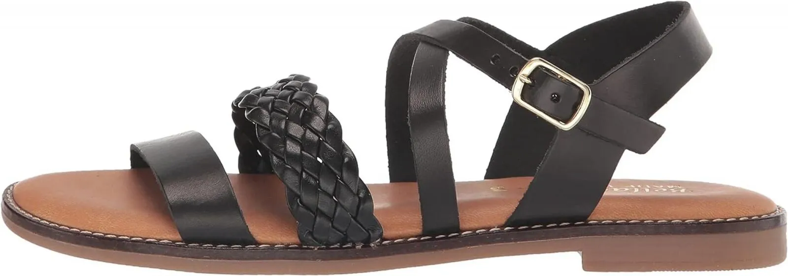 Bella Vita Made in Italy Women's Ala-Italy Flat Sandal ALAIT Black Leather 8.5M