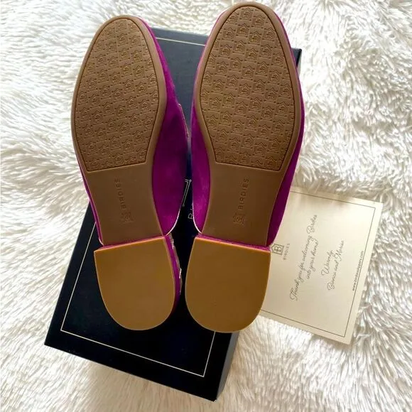 Birdies Loafer NEW IN BOX Slippers Phoebe Velvet Slip On Berry Gold Size 6.5