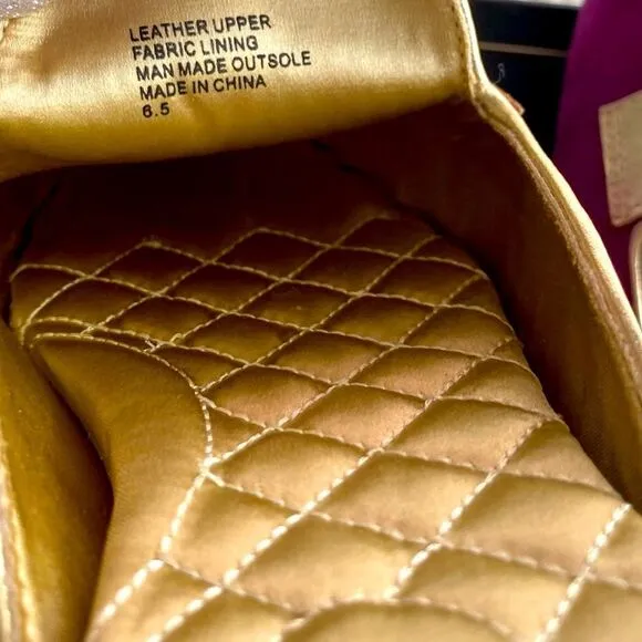 Birdies Loafer NEW IN BOX Slippers Phoebe Velvet Slip On Berry Gold Size 6.5
