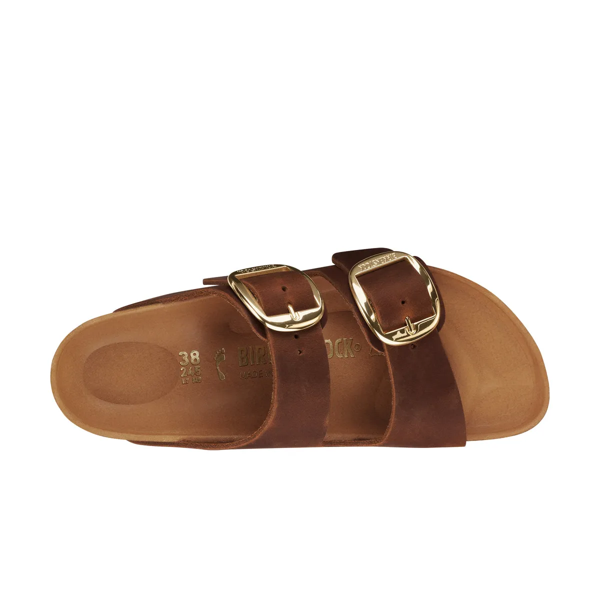 Birkenstock Arizona Big Buckle Cognac Oiled Leather- Regular