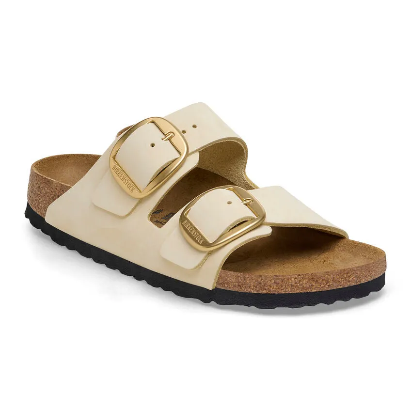 Birkenstock Arizona Big Buckle Leather Narrow Fit Ecru