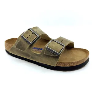 Birkenstock Arizona Faded Khaki - Waxy Leather/Soft Footbed Narrow