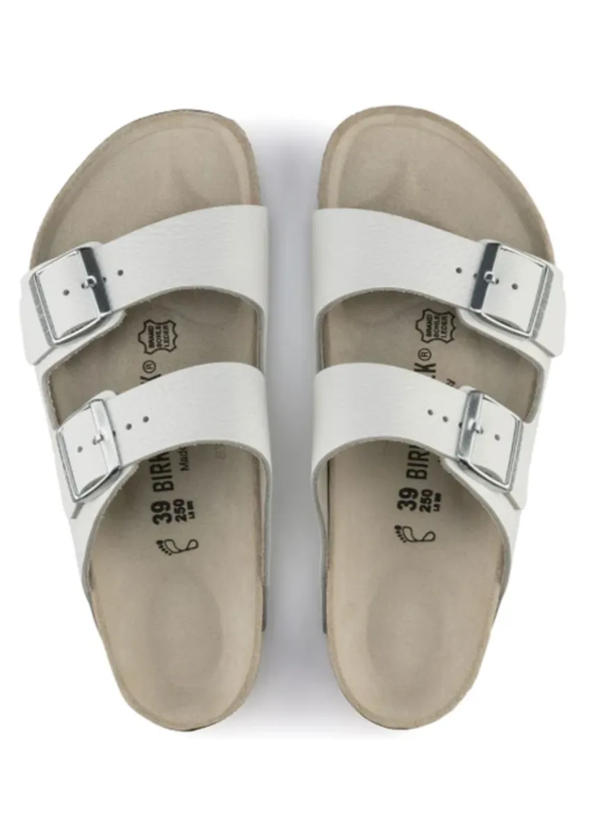 Birkenstock ARIZONA Smooth Leather White Narrow Width