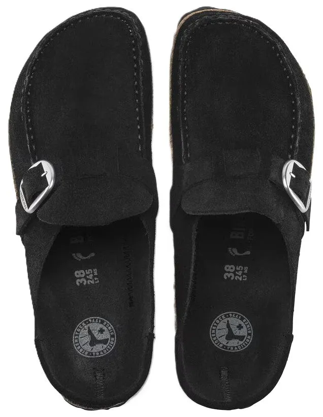 Birkenstock Buckley Clog - Black Suede Leather | Comfortable Cork Footbed
