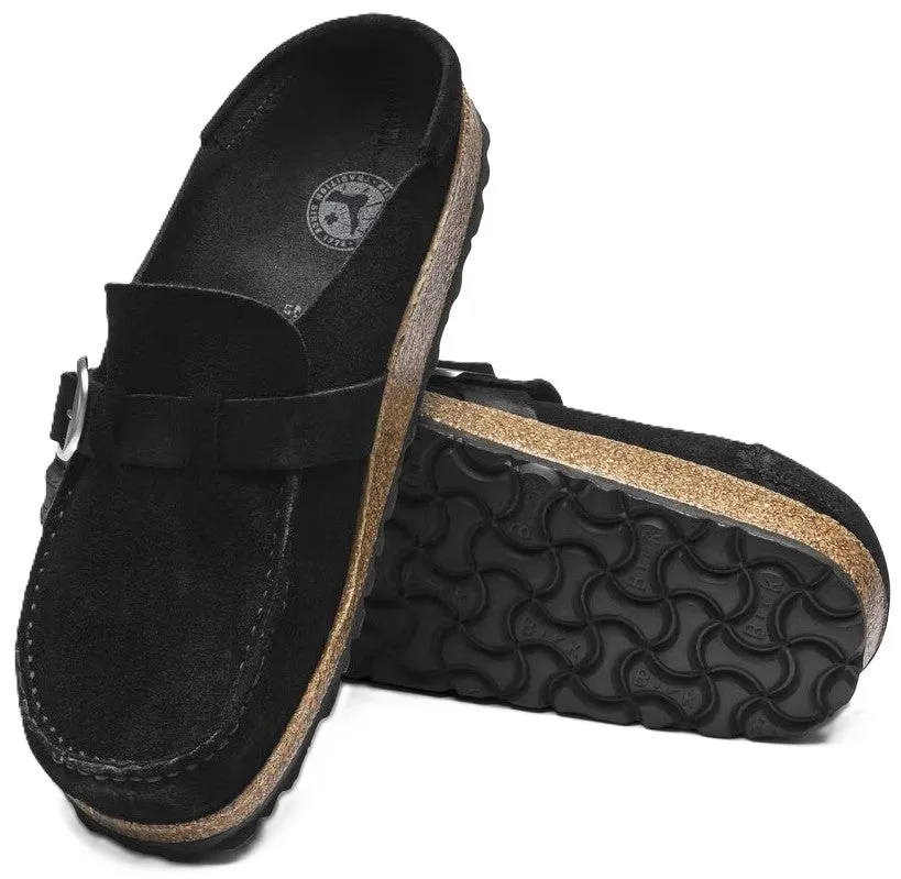 Birkenstock Buckley Clog - Black Suede Leather | Comfortable Cork Footbed