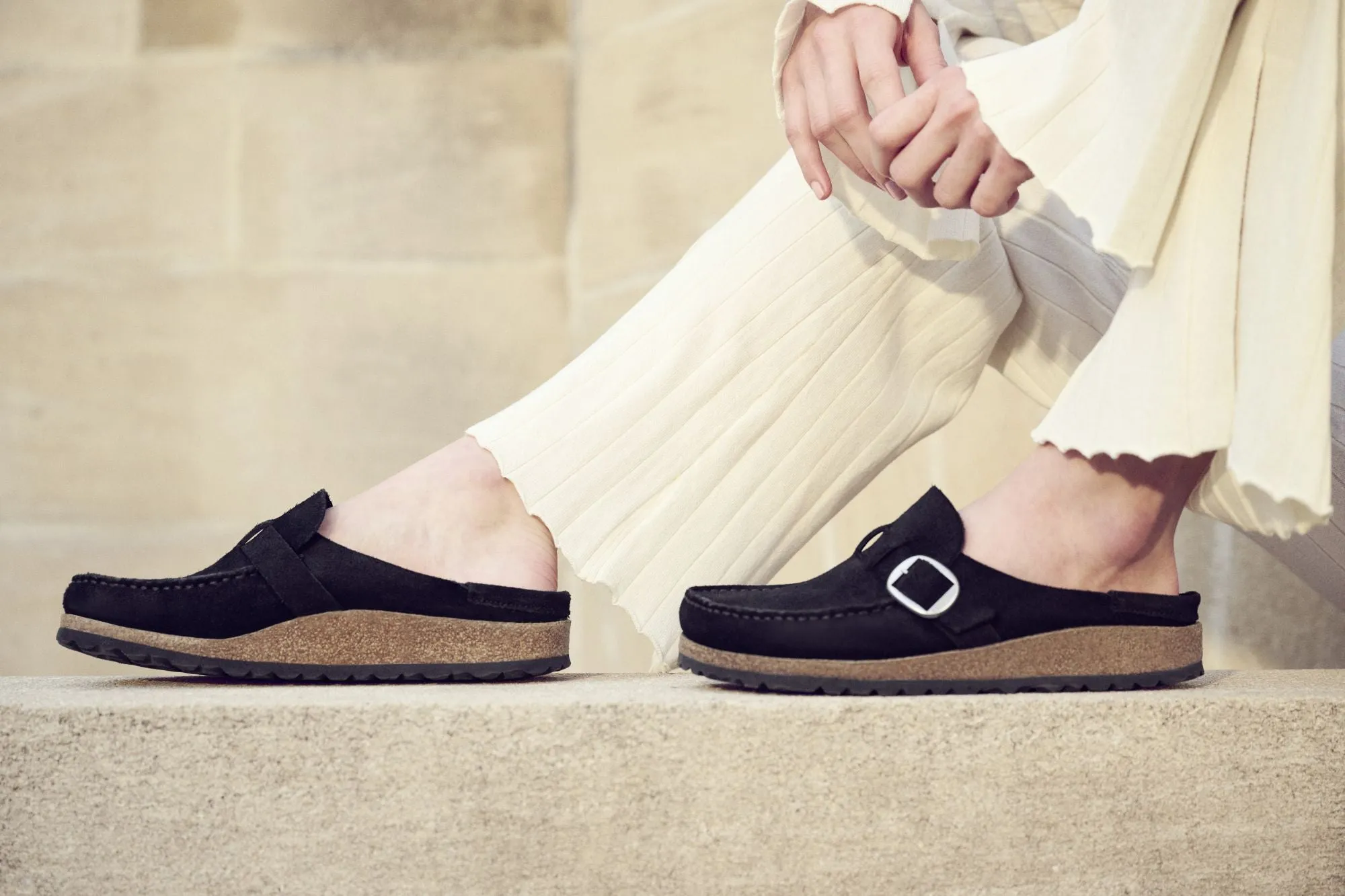 Birkenstock Buckley Clog - Black Suede Leather | Comfortable Cork Footbed