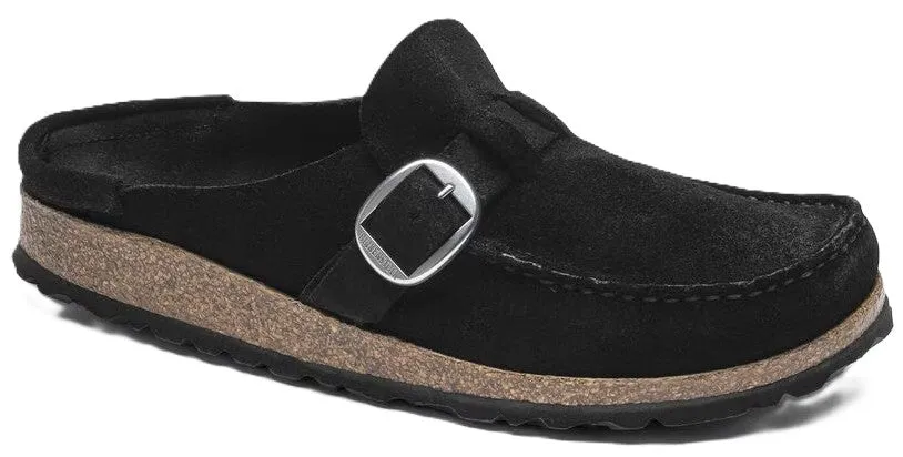 Birkenstock Buckley Clog - Black Suede Leather | Comfortable Cork Footbed