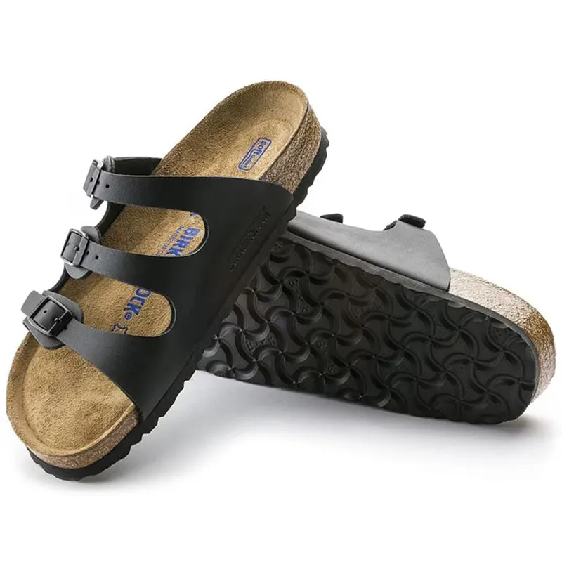 Birkenstock Florida Soft Footbed  Black Birko-Flor™- Regular