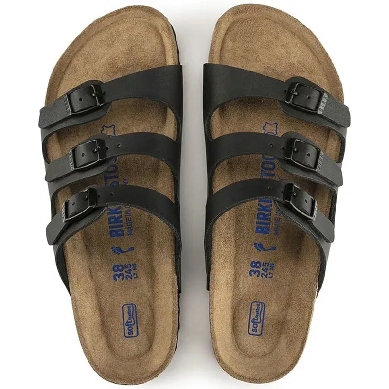 Birkenstock Florida Soft Footbed  Black Birko-Flor™- Regular