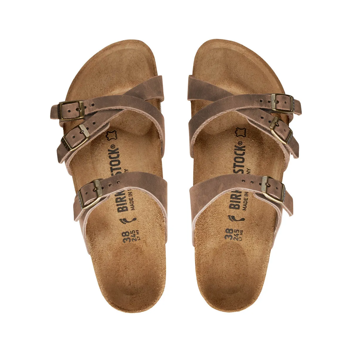 Birkenstock Franca Tabacco Brown - Oiled Leather Narrow