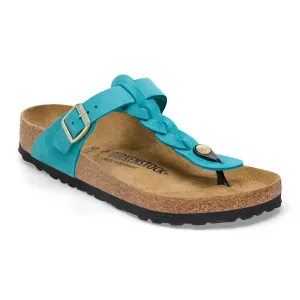 Birkenstock Gizeh Braided Oiled Leather in Biscay Bay & Navy