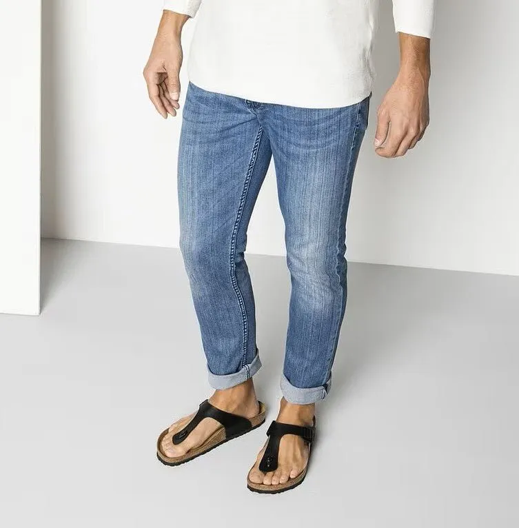 Birkenstock Gizeh Sandals - Black Birko-Flor | Comfortable Cork Footbed