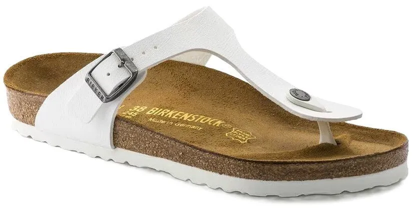 Birkenstock Gizeh Sandals - White Birko-Flor | Comfortable Cork Footbed