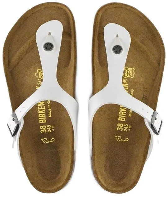 Birkenstock Gizeh Sandals - White Birko-Flor | Comfortable Cork Footbed