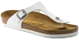 Birkenstock Gizeh Sandals - White Birko-Flor | Comfortable Cork Footbed