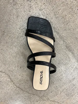 Black Leather Sandal