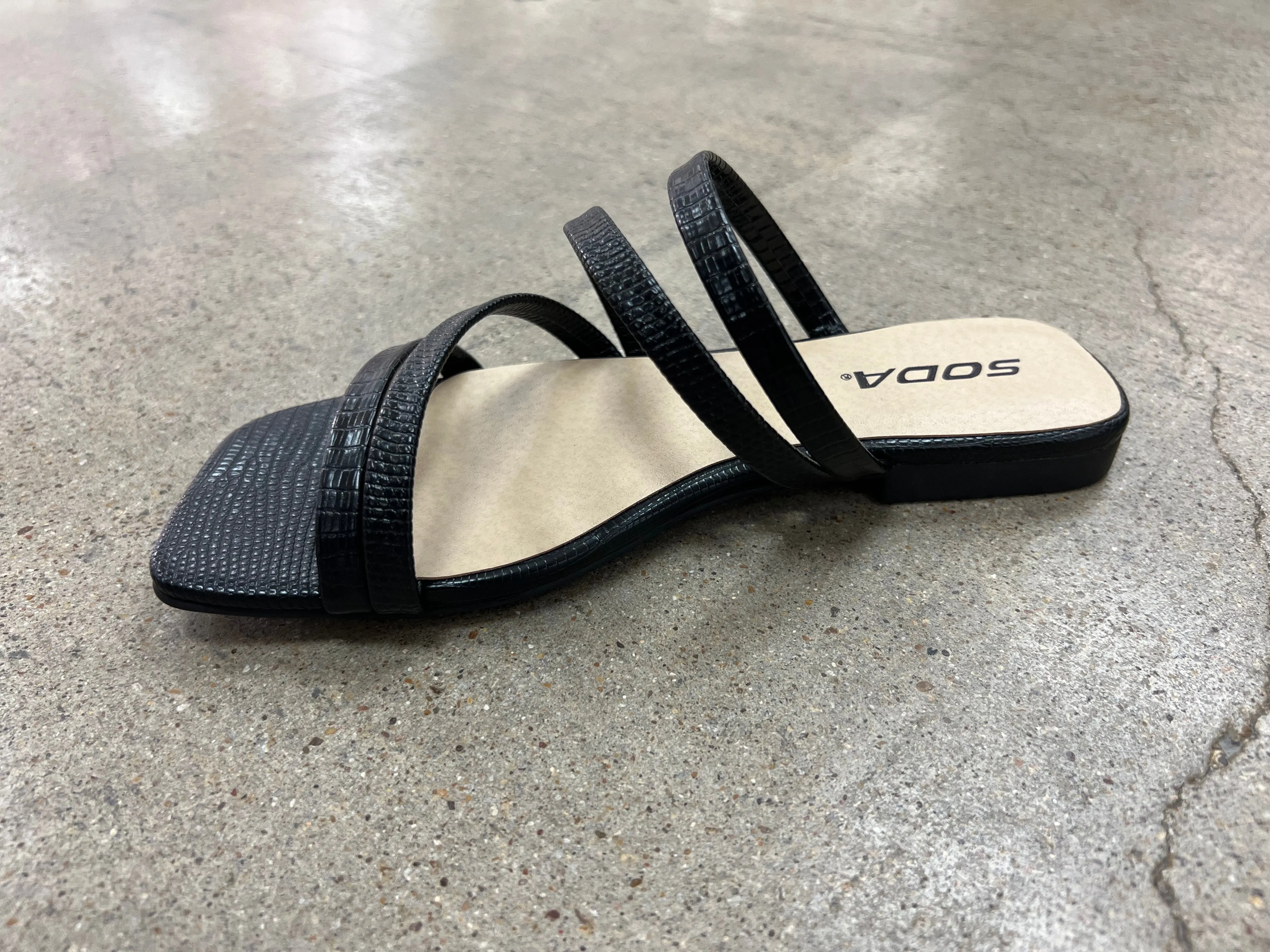 Black Leather Sandal