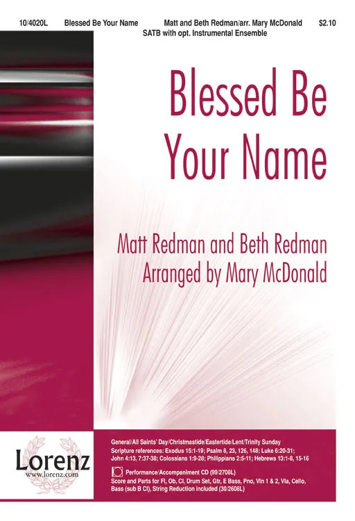 Blessed Be Your Name (SATB)
