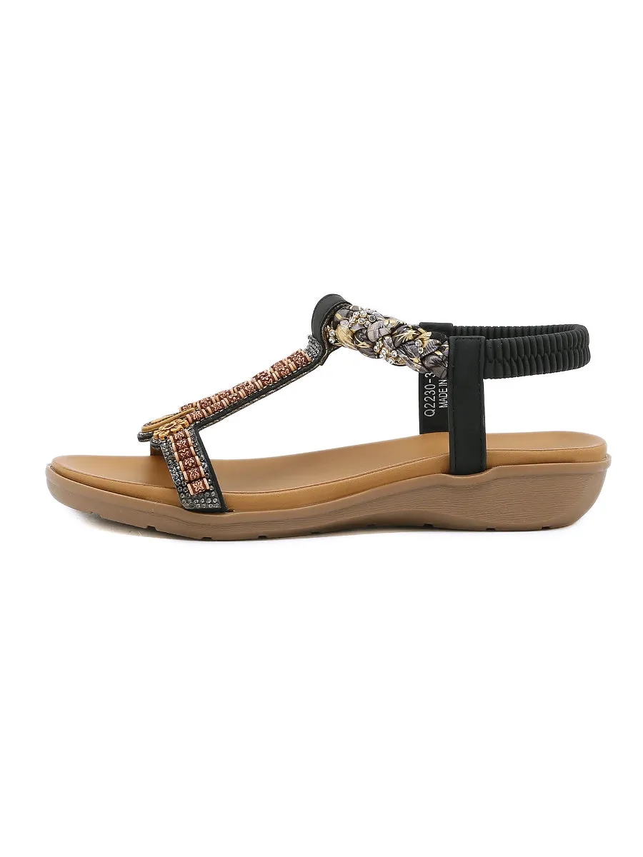 Bohemia Retro Embellished Slingback