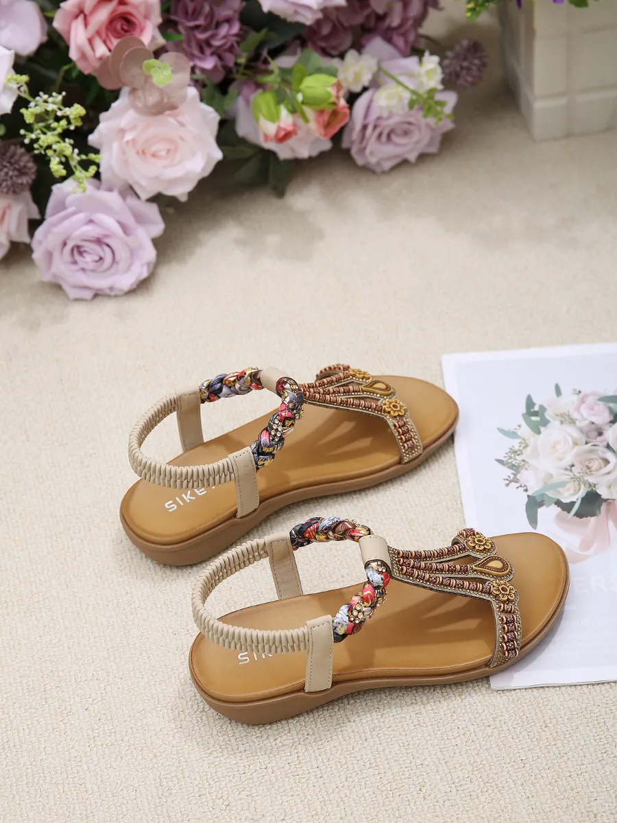 Bohemia Retro Embellished Slingback