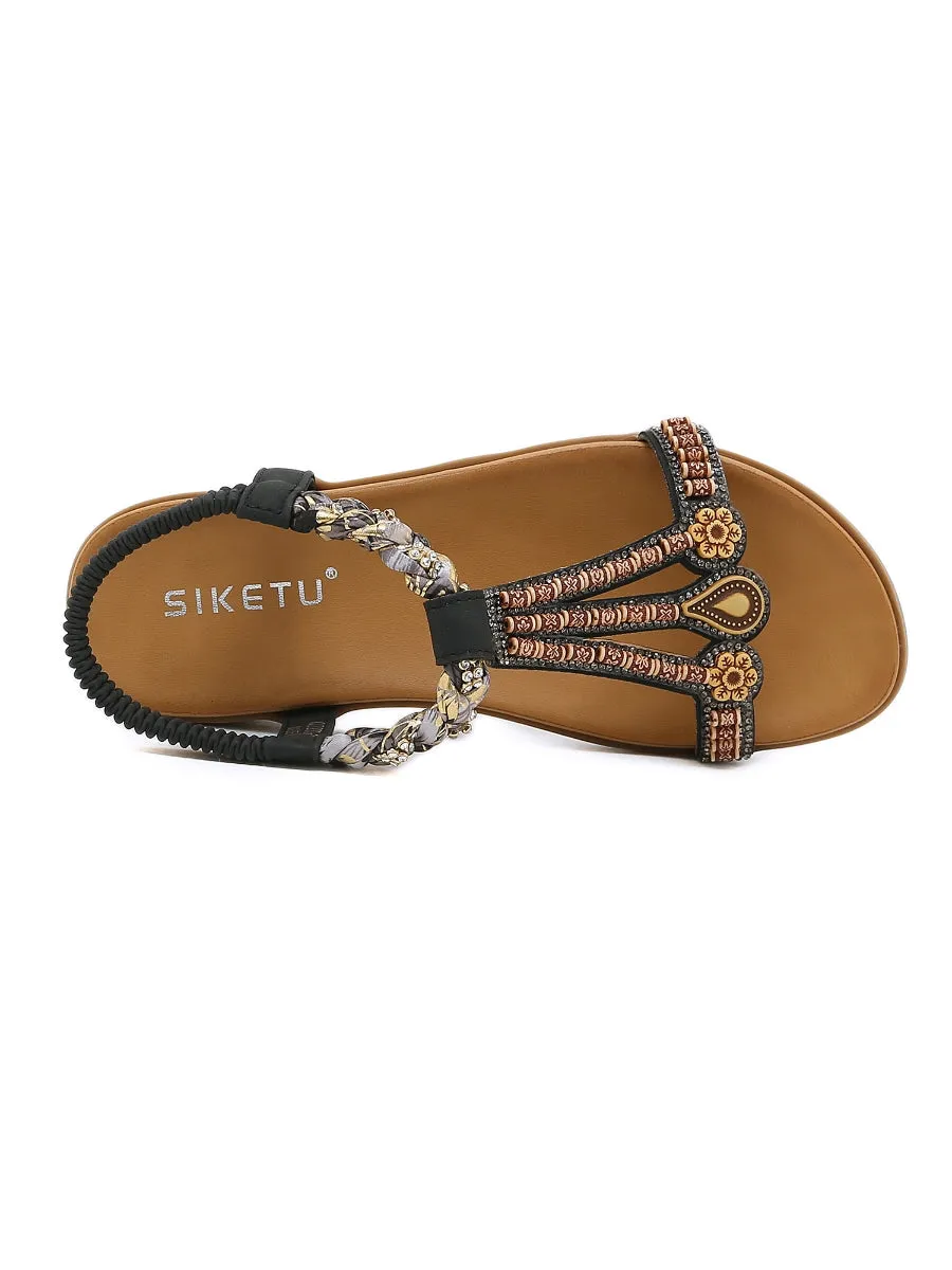 Bohemia Retro Embellished Slingback