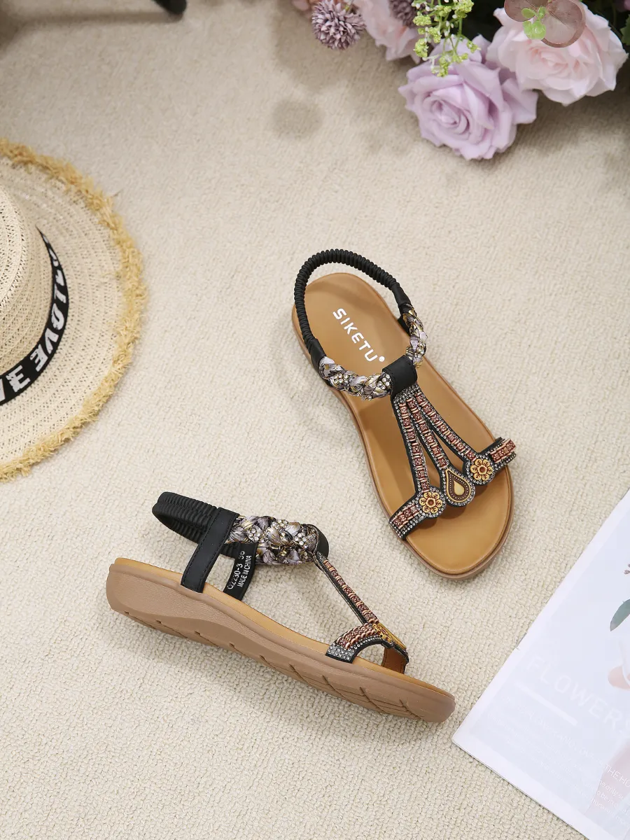 Bohemia Retro Embellished Slingback