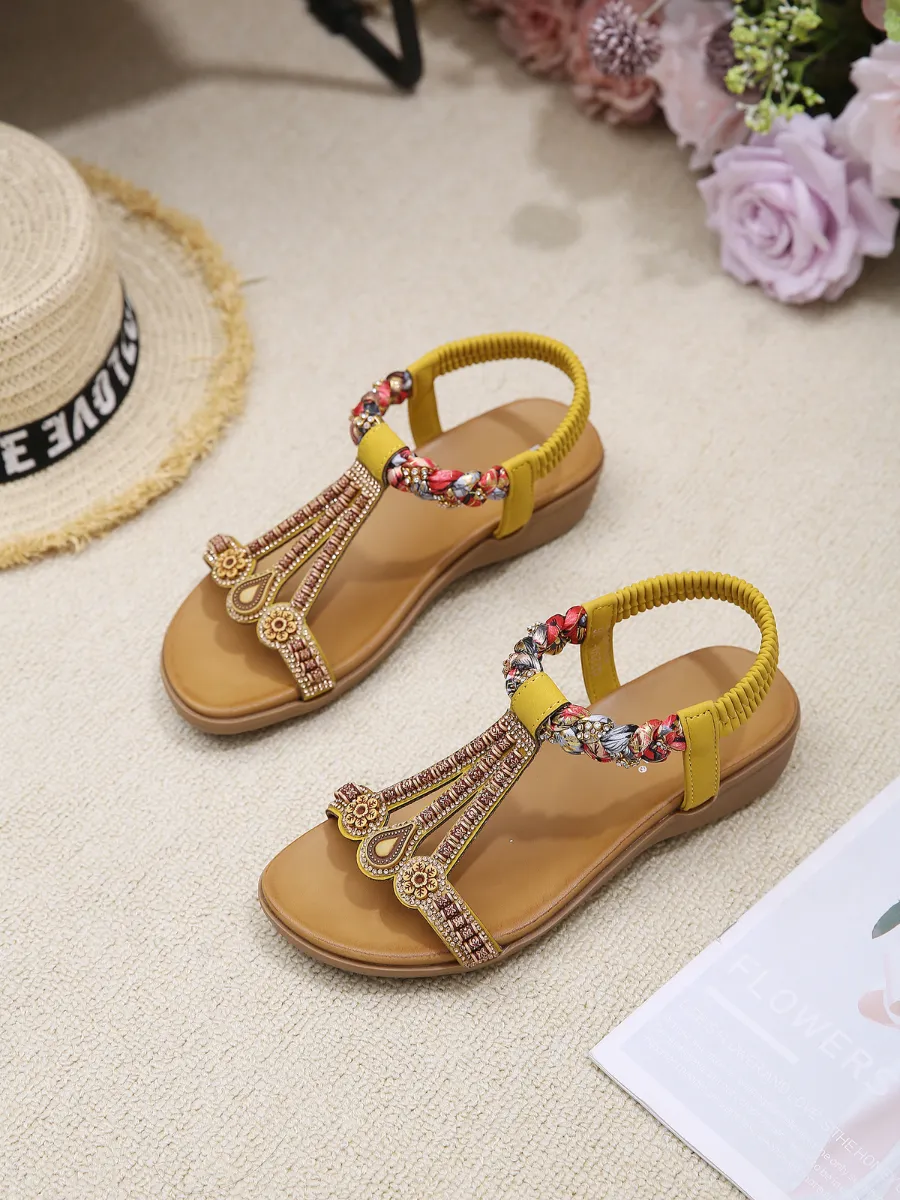 Bohemia Retro Embellished Slingback