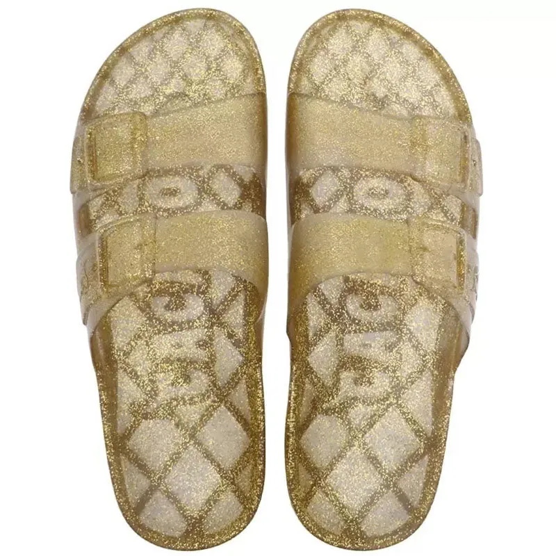 CACATOES Anjo Glitter Sandals in Gold