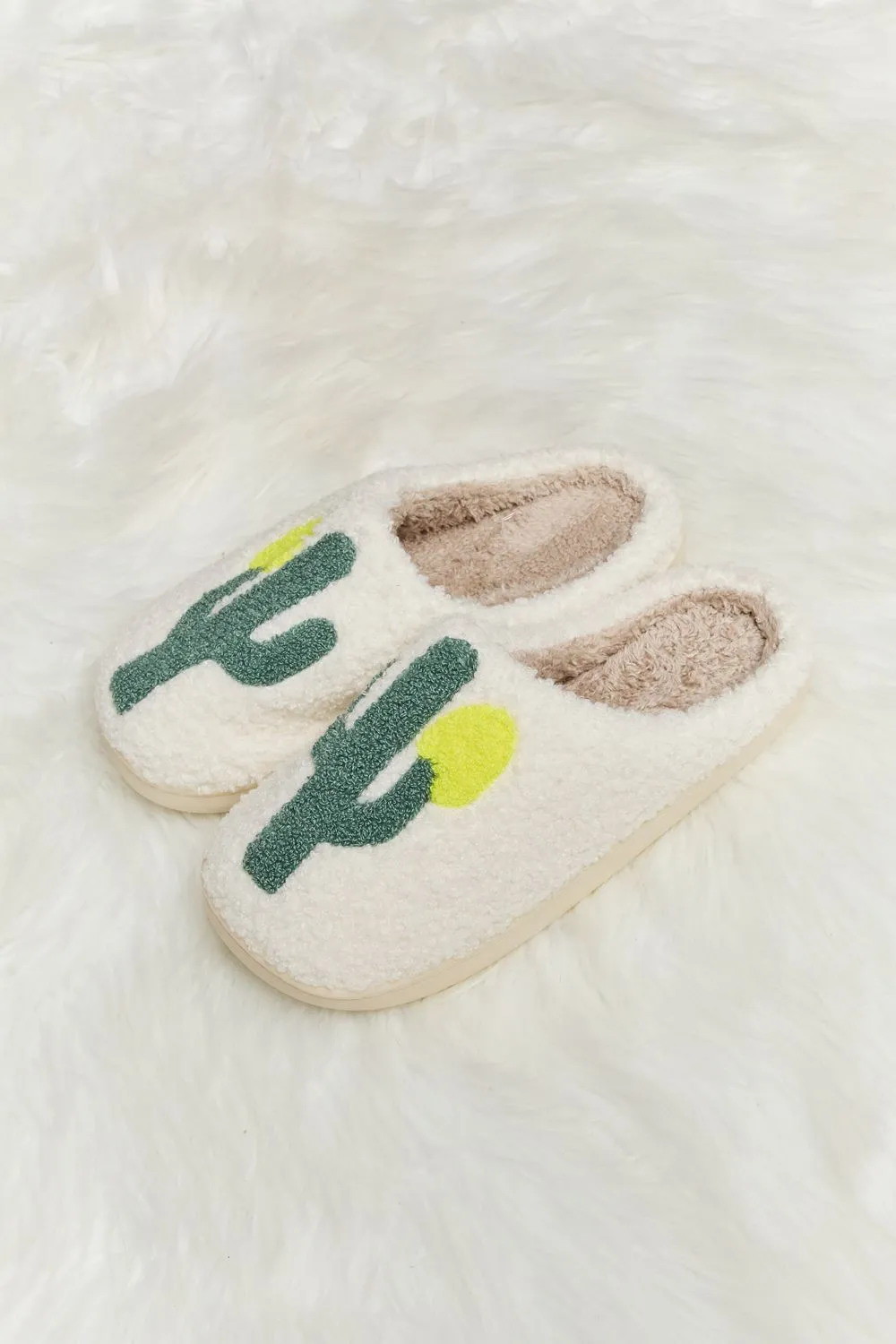 CACTUS PLUSH SLIDE SLIPPERS