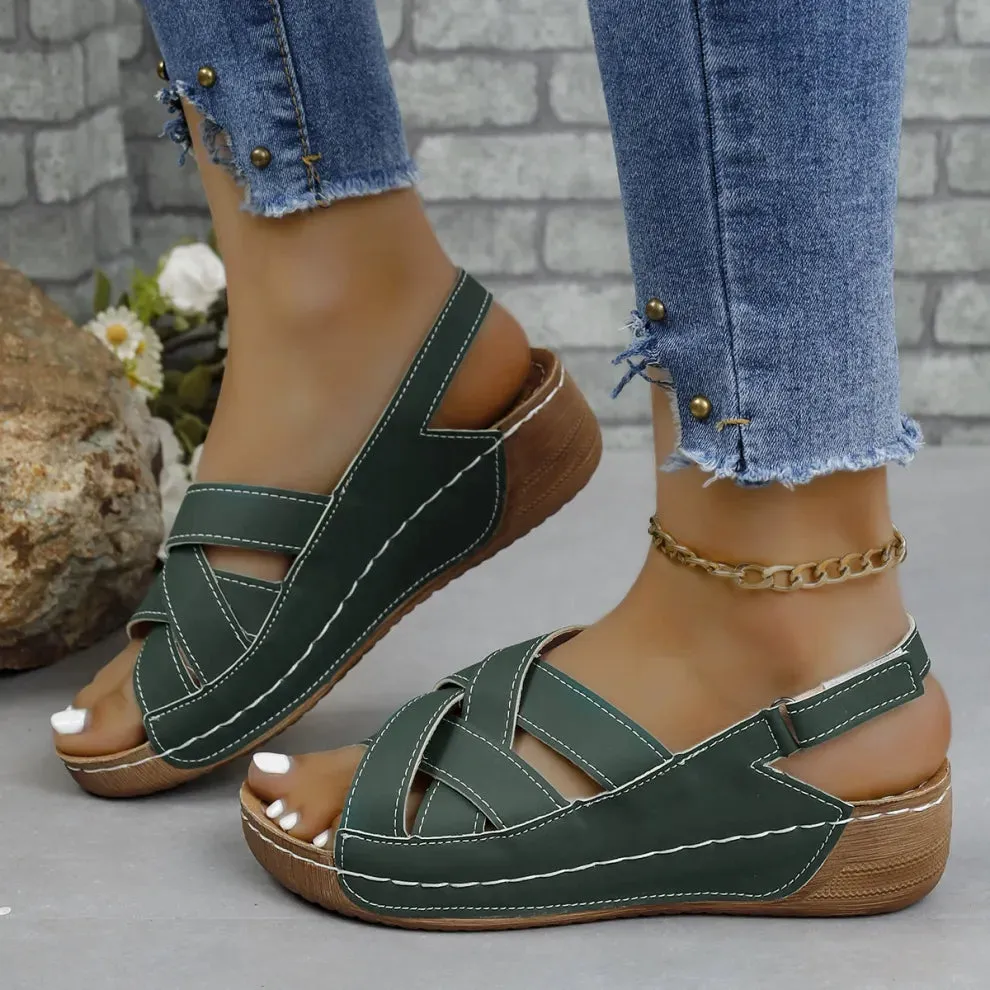 Casual leather comfortable sandals