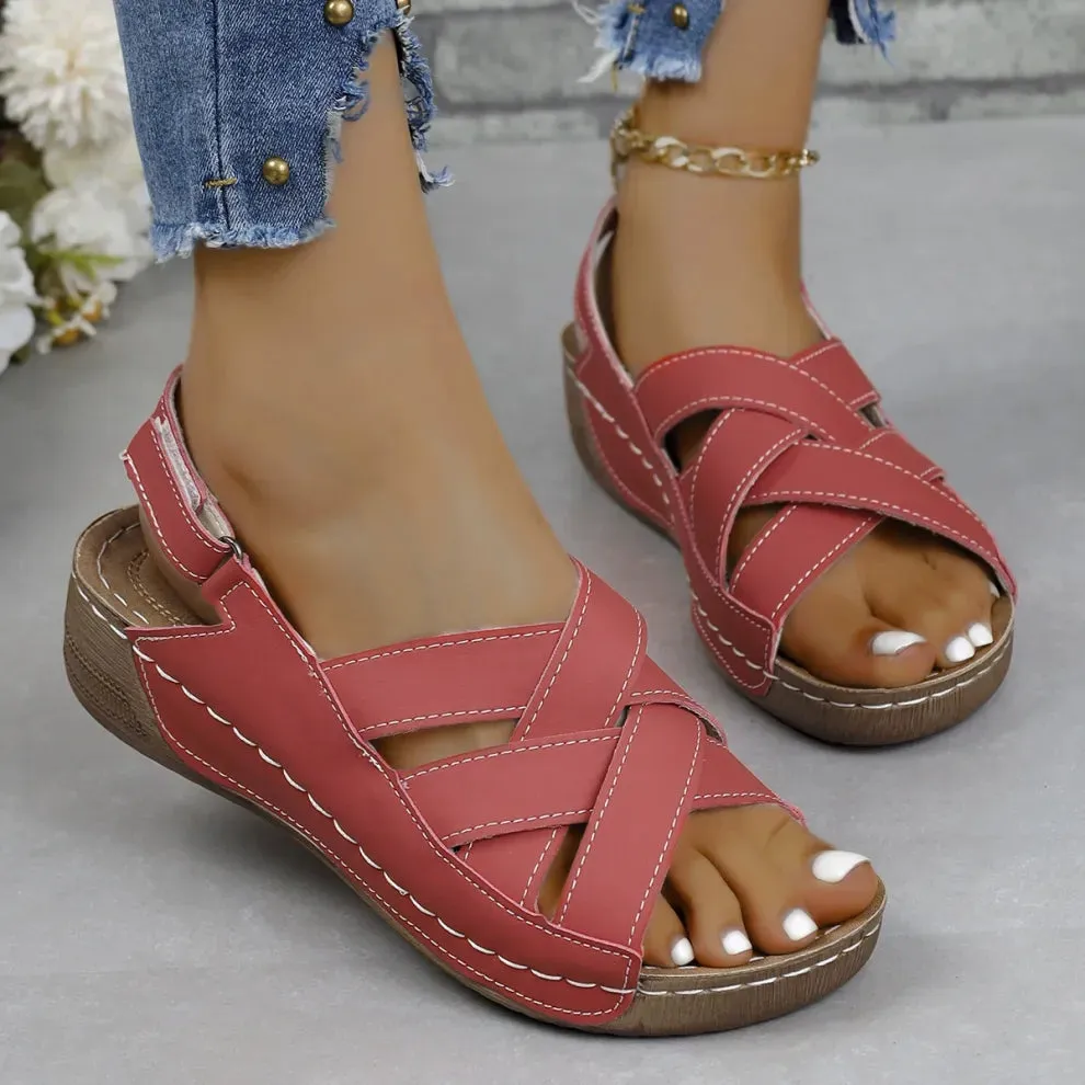 Casual leather comfortable sandals